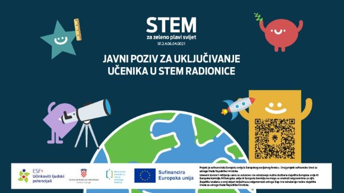 Javni poziv za sudjelovanje na  STEM aktivnostima za srpanj
